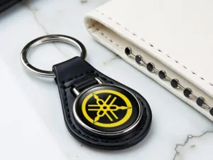 Yamaha Leather Keychain Durable Glossy Modern Style